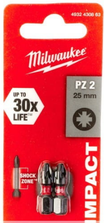 Насадка Milwaukee SHOCKWAVE PZ2 25мм (2шт) — купить в интернет-магазине amurinstrument.ru с доставкой по #WF_CITY_DAT# | Каталог с характеристиками и ценами насадка milwaukee shockwave pz2 25мм (2шт), купить metabo, купить husqvarna, купить bosch, купить makita, купить hitachi, купить hikoki, купить oregon, купить stihl