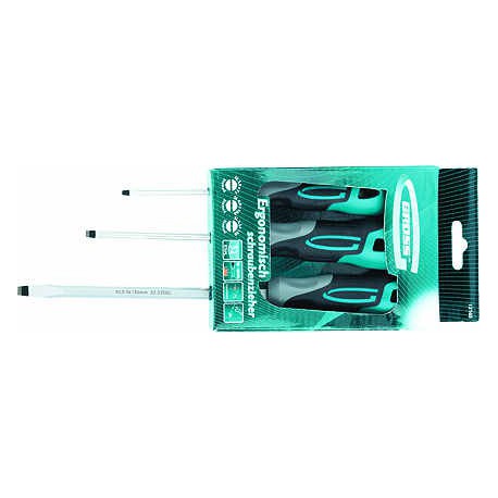 Набор отвёрток SL3 шт, S2, трехкомпонентная рукоятка//GROSS — купить в интернет-магазине amurinstrument.ru с доставкой по #WF_CITY_DAT# | Каталог с характеристиками и ценами набор отвёрток sl3 шт, s2, трехкомпонентная рукоятка//gross, купить metabo, купить husqvarna, купить bosch, купить makita, купить hitachi, купить hikoki, купить oregon, купить stihl