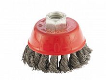 щетка для ушм, 75 мм, м14, "чашка", крученая проволока 0,35 мм// matrix, купить metabo, купить husqvarna, купить bosch, купить makita, купить hitachi, купить hikoki, купить oregon, купить stihl