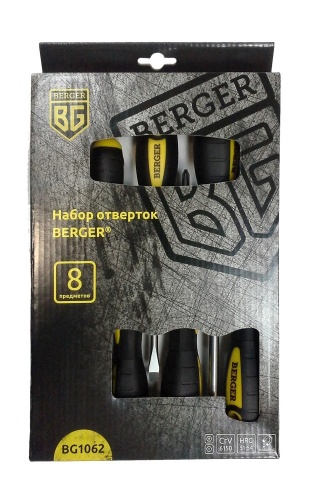Набор отверток 8 предметов BERGER BG1062 — купить в интернет-магазине amurinstrument.ru с доставкой по #WF_CITY_DAT# | Каталог с характеристиками и ценами набор отверток 8 предметов berger bg1062, купить metabo, купить husqvarna, купить bosch, купить makita, купить hitachi, купить hikoki, купить oregon, купить stihl