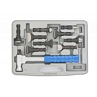 набор рихтовочный, молоток цельнометал., обрезин. ручка, сменные бойки,  9 шт., в боксе // matrix, купить metabo, купить husqvarna, купить bosch, купить makita, купить hitachi, купить hikoki, купить oregon, купить stihl