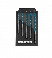 набор сверл универсальных, multipurpose pro, 6-гр. хвостовик, 4-10мм, 5шт // gross, купить metabo, купить husqvarna, купить bosch, купить makita, купить hitachi, купить hikoki, купить oregon, купить stihl