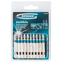 набор бит ph1х50, сталь s2, 10шт //gross, купить metabo, купить husqvarna, купить bosch, купить makita, купить hitachi, купить hikoki, купить oregon, купить stihl