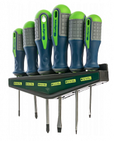 набор отверток, crv, трехкомпонентные рукоятки, 6 предметов// сибртех, купить metabo, купить husqvarna, купить bosch, купить makita, купить hitachi, купить hikoki, купить oregon, купить stihl