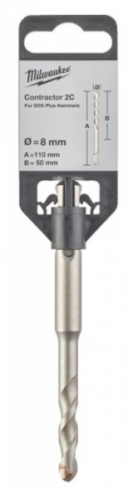 Бур SDS+ MILWAUKEE CONTRACTOR 8x110 - 1 шт — купить в интернет-магазине amurinstrument.ru с доставкой по #WF_CITY_DAT# | Каталог с характеристиками и ценами бур sds+ milwaukee contractor 8x110 - 1 шт, купить metabo, купить husqvarna, купить bosch, купить makita, купить hitachi, купить hikoki, купить oregon, купить stihl