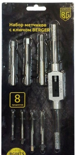 Набор метчиков с ключом быстрозажимным 6 предметов BERGER — купить в интернет-магазине amurinstrument.ru с доставкой по #WF_CITY_DAT# | Каталог с характеристиками и ценами набор метчиков с ключом быстрозажимным 6 предметов berger, купить metabo, купить husqvarna, купить bosch, купить makita, купить hitachi, купить hikoki, купить oregon, купить stihl