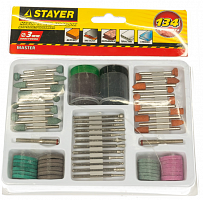 набор мини-насадок stayer "master" для гравировальных машин, 134 предмета, купить metabo, купить husqvarna, купить bosch, купить makita, купить hitachi, купить hikoki, купить oregon, купить stihl