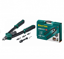 kraftool  combo2-m10, 2 вида заклёпок, комбинированный двуручный заклепочник в кейсе (31181), купить metabo, купить husqvarna, купить bosch, купить makita, купить hitachi, купить hikoki, купить oregon, купить stihl