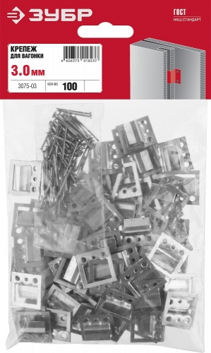 крепеж для вагонки кляймер 3мм 100шт. зубр, купить metabo, купить husqvarna, купить bosch, купить makita, купить hitachi, купить hikoki, купить oregon, купить stihl