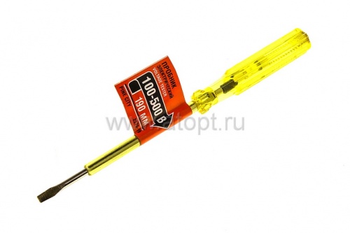 отвертка индикаторная, желтая ручка, 190 мм, купить metabo, купить husqvarna, купить bosch, купить makita, купить hitachi, купить hikoki, купить oregon, купить stihl