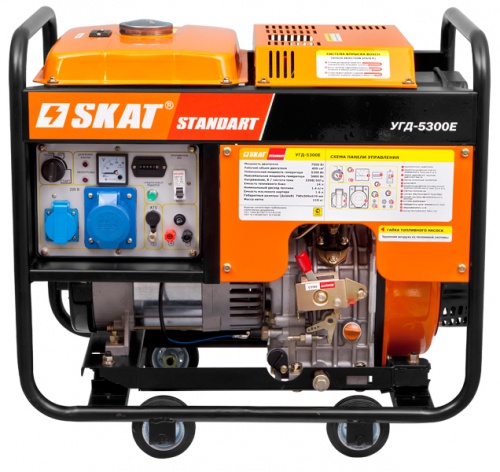 Генератор дизельный SKAT УГД-5300 Е — купить в интернет-магазине amurinstrument.ru с доставкой по #WF_CITY_DAT# | Каталог с характеристиками и ценами генератор дизельный skat угд-5300 е, купить metabo, купить husqvarna, купить bosch, купить makita, купить hitachi, купить hikoki, купить oregon, купить stihl