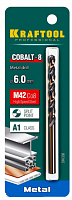 сверло по металлу kraftool cobalt 6.0 х93мм, hss-co(8%) , сталь м42(s2-10-1-8), купить metabo, купить husqvarna, купить bosch, купить makita, купить hitachi, купить hikoki, купить oregon, купить stihl