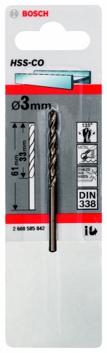 1 HSS-CO СВЕРЛО 3ММ — купить в интернет-магазине amurinstrument.ru с доставкой по #WF_CITY_DAT# | Каталог с характеристиками и ценами 1 hss-co сверло 3мм, купить metabo, купить husqvarna, купить bosch, купить makita, купить hitachi, купить hikoki, купить oregon, купить stihl
