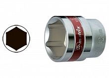 головка торцевая, 19 мм, 6-гранная, crv, под квадрат 1/2", хромированная// matrix master, купить metabo, купить husqvarna, купить bosch, купить makita, купить hitachi, купить hikoki, купить oregon, купить stihl