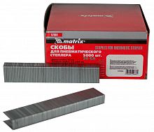скобы для пнев. степл., 22 мм, шир. - 1,2 мм, тол. - 0,6 мм, шир. скобы - 11,2 мм, 5000 шт// matrix, купить metabo, купить husqvarna, купить bosch, купить makita, купить hitachi, купить hikoki, купить oregon, купить stihl