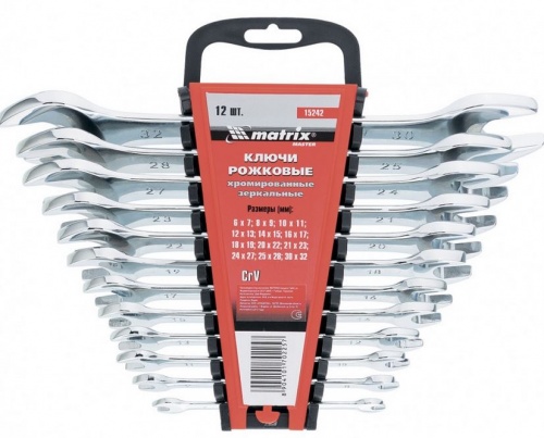 набор ключей рожковых 20шт. (6-32мм), crv, matrix, купить metabo, купить husqvarna, купить bosch, купить makita, купить hitachi, купить hikoki, купить oregon, купить stihl