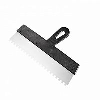 шпатель из нержавеющей стали, 100 мм, зуб 4х4 мм, пластмассовая ручка // сибртех, купить metabo, купить husqvarna, купить bosch, купить makita, купить hitachi, купить hikoki, купить oregon, купить stihl