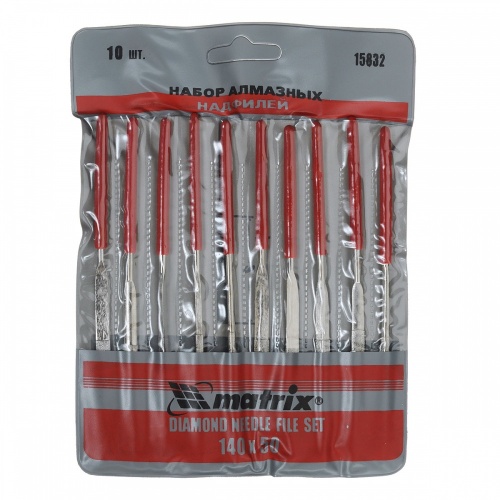набор надфилей алмазных, 140х50х3, 10 шт.// matrix, купить metabo, купить husqvarna, купить bosch, купить makita, купить hitachi, купить hikoki, купить oregon, купить stihl