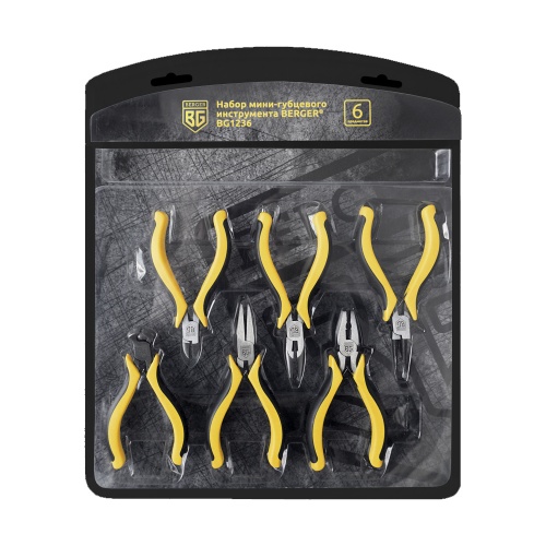 набор мини-губцевого инструмента 6 предметов berger bg1236, купить metabo, купить husqvarna, купить bosch, купить makita, купить hitachi, купить hikoki, купить oregon, купить stihl
