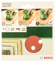 5 шлифлист ø 125 мм, зерн 240, 8 отв diy, купить metabo, купить husqvarna, купить bosch, купить makita, купить hitachi, купить hikoki, купить oregon, купить stihl