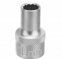 головка торцевая, 10 мм, 12-гранная, crv,под квадрат 1/2", хромированная// stels, купить metabo, купить husqvarna, купить bosch, купить makita, купить hitachi, купить hikoki, купить oregon, купить stihl