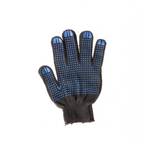 перчатки трикотажные, с пвх точкой, 10 класс, черные// россия, купить metabo, купить husqvarna, купить bosch, купить makita, купить hitachi, купить hikoki, купить oregon, купить stihl