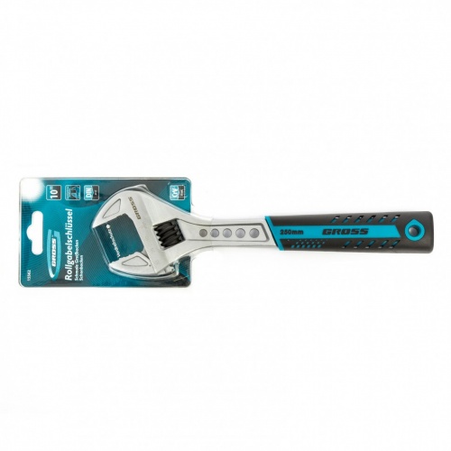 ключ разводной, 250 мм,crv, двухкомпонентная ручка // gross, купить metabo, купить husqvarna, купить bosch, купить makita, купить hitachi, купить hikoki, купить oregon, купить stihl