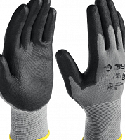 зубр  точная работа, l (9), перчатки с полиуретановым покрытием, тонкие, комфортные, для точных рабо, купить metabo, купить husqvarna, купить bosch, купить makita, купить hitachi, купить hikoki, купить oregon, купить stihl