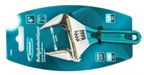 Ключ разводной, 120 мм,CrV, укороченная ручка// Gross — купить в интернет-магазине amurinstrument.ru с доставкой по #WF_CITY_DAT# | Каталог с характеристиками и ценами ключ разводной, 120 мм,crv, укороченная ручка// gross, купить metabo, купить husqvarna, купить bosch, купить makita, купить hitachi, купить hikoki, купить oregon, купить stihl