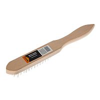 щетка 4-рядная металлическая с деревянной ручкой// sparta, купить metabo, купить husqvarna, купить bosch, купить makita, купить hitachi, купить hikoki, купить oregon, купить stihl