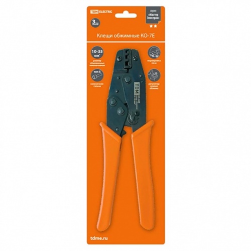 клещи обжимные ко-7e 10-35мм tdm  sq1001-0004, купить metabo, купить husqvarna, купить bosch, купить makita, купить hitachi, купить hikoki, купить oregon, купить stihl