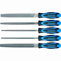 набор напильников 200 мм, 5шт., двухкомпонентная рукоятка // барс, купить metabo, купить husqvarna, купить bosch, купить makita, купить hitachi, купить hikoki, купить oregon, купить stihl