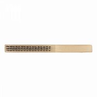 щетка зачистная 3-х рядная, закаленная прямая проволока с деревянной ручкой// сибртех, купить metabo, купить husqvarna, купить bosch, купить makita, купить hitachi, купить hikoki, купить oregon, купить stihl