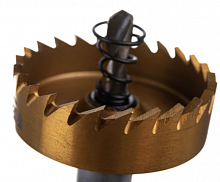 коронка по металлу hss, 45 мм, нитридтитановое покрытие //denzel, купить metabo, купить husqvarna, купить bosch, купить makita, купить hitachi, купить hikoki, купить oregon, купить stihl