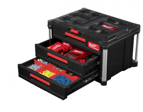 Ящик с 3-мя выдвижными отсеками MILWAUKEE PACKOUT — купить в интернет-магазине amurinstrument.ru с доставкой по #WF_CITY_DAT# | Каталог с характеристиками и ценами ящик с 3-мя выдвижными отсеками milwaukee packout, купить metabo, купить husqvarna, купить bosch, купить makita, купить hitachi, купить hikoki, купить oregon, купить stihl