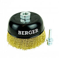 кордщётка чашеобразная (латун. сталь 0.3 мм, диаметр 125 мм, гайка м14 + 6 мм) berger bg1742, купить metabo, купить husqvarna, купить bosch, купить makita, купить hitachi, купить hikoki, купить oregon, купить stihl