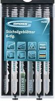 набор полотен для электролобзика по дереву, 6шт., profi, пластиковый кейс // gross, купить metabo, купить husqvarna, купить bosch, купить makita, купить hitachi, купить hikoki, купить oregon, купить stihl
