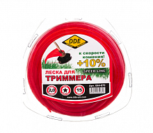 корд триммерный в блистере dde "speed line" (звезда) 2,0 мм х 15 м, красный, купить metabo, купить husqvarna, купить bosch, купить makita, купить hitachi, купить hikoki, купить oregon, купить stihl