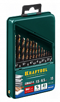 kraftool cobalt 13шт(1.5-6.5мм), набор сверл по металлу hss-co(8%), сталь м42(s2-10-1-8), купить metabo, купить husqvarna, купить bosch, купить makita, купить hitachi, купить hikoki, купить oregon, купить stihl