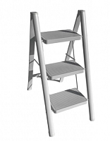 стремянка стальная особопрочная, модель dls403w ( белый цвет), 3 ступени, 68 см, купить metabo, купить husqvarna, купить bosch, купить makita, купить hitachi, купить hikoki, купить oregon, купить stihl