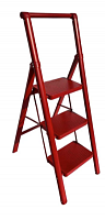 стремянка стальная особопрочная, модель dls503r ( красный цвет), 3 ступени, 69с, купить metabo, купить husqvarna, купить bosch, купить makita, купить hitachi, купить hikoki, купить oregon, купить stihl