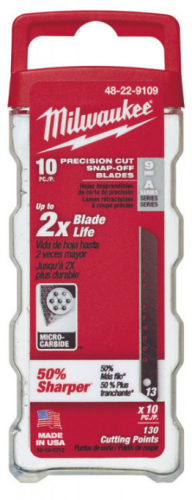 лезвия сменные сегментированные 9мм milwaukee (10шт), купить metabo, купить husqvarna, купить bosch, купить makita, купить hitachi, купить hikoki, купить oregon, купить stihl