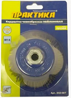 кордщетка для мшу чашеобразная абразивная практика 100 мм, м14, купить metabo, купить husqvarna, купить bosch, купить makita, купить hitachi, купить hikoki, купить oregon, купить stihl