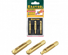 kraftool  3 шт, набор экстракторов поврежденного крепежа (26770-h3), купить metabo, купить husqvarna, купить bosch, купить makita, купить hitachi, купить hikoki, купить oregon, купить stihl