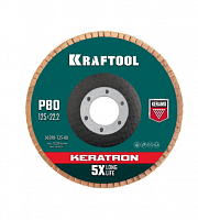 kraftool  125 х 22.2 мм, p80, круг лепестковый керамический торцевой по нержавеющей стали (36598-125, купить metabo, купить husqvarna, купить bosch, купить makita, купить hitachi, купить hikoki, купить oregon, купить stihl